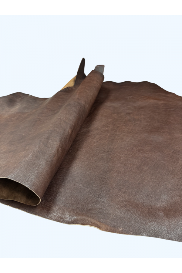 1.4 mm Floater Baskılı Kahverengi Deri