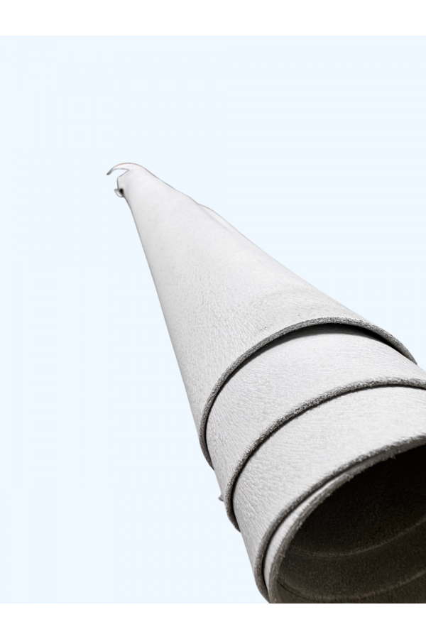 Tay Tüyü Baskılı Beyaz Deri